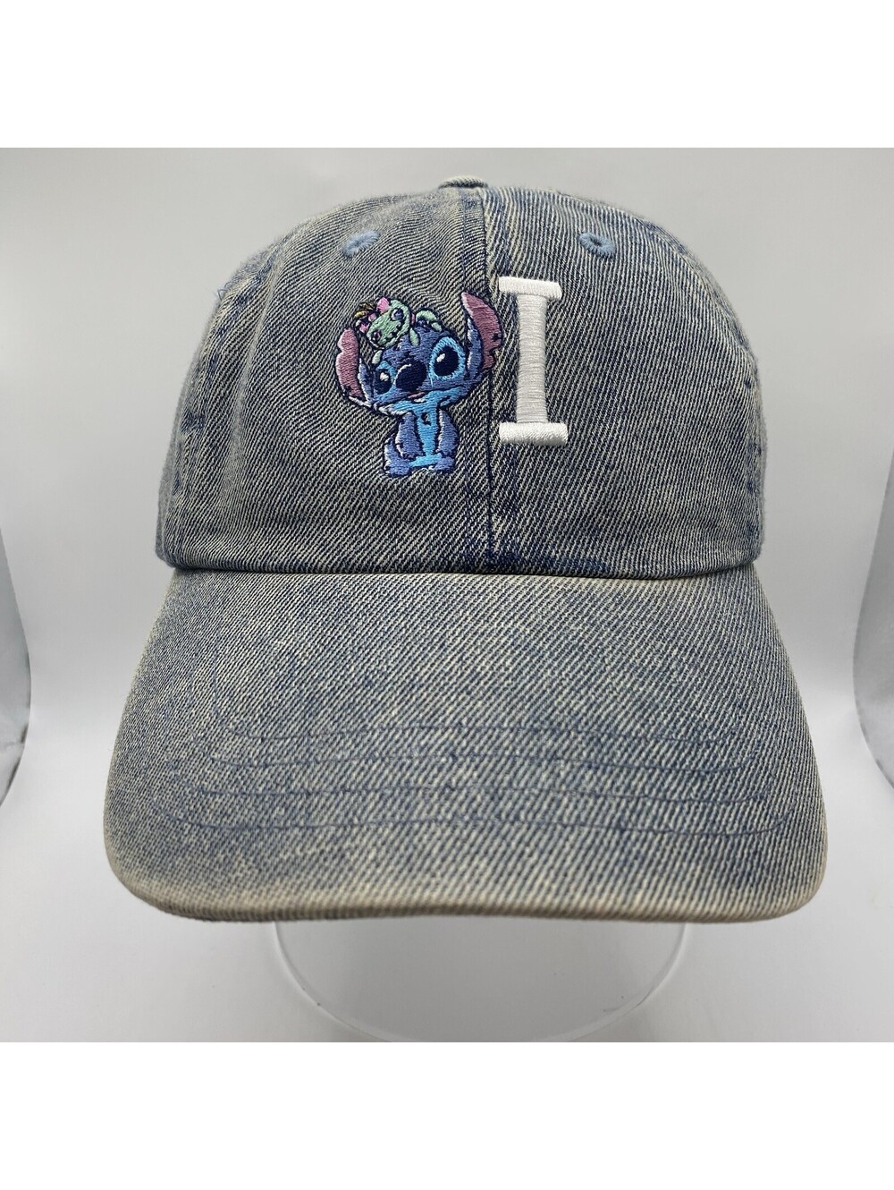 Disney Lilo And Stitch Hat- Embroidered Jean Monogrammed Initial I Cap